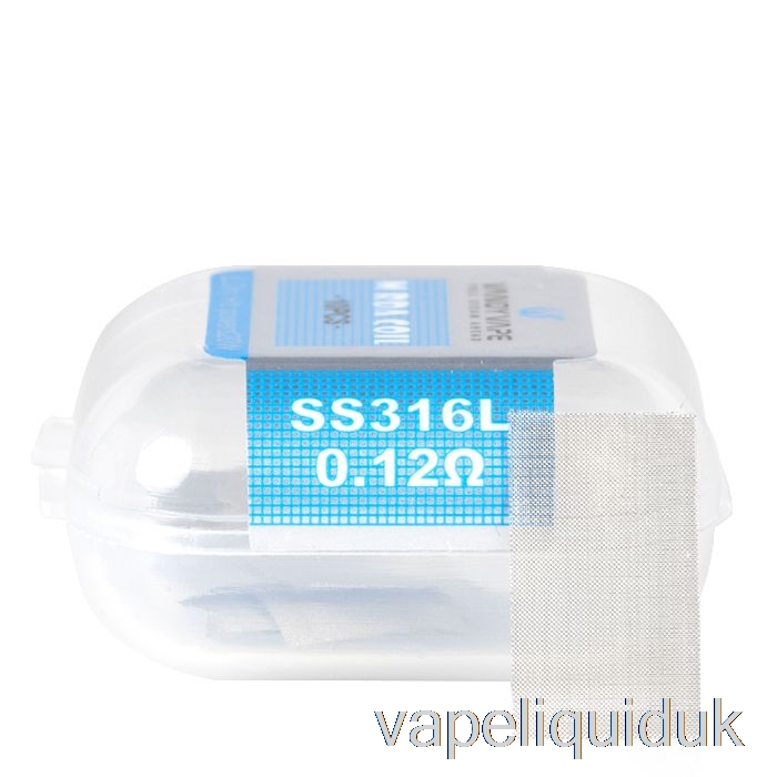 Vandy Vape M MESH SHEET Coils (10 Sheets) M V2 RDA COIL - 0.12ohm SS316L (10pc) Vape Liquid